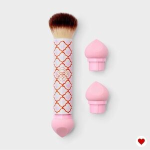 Pink Makeup Brush and Sponge Set